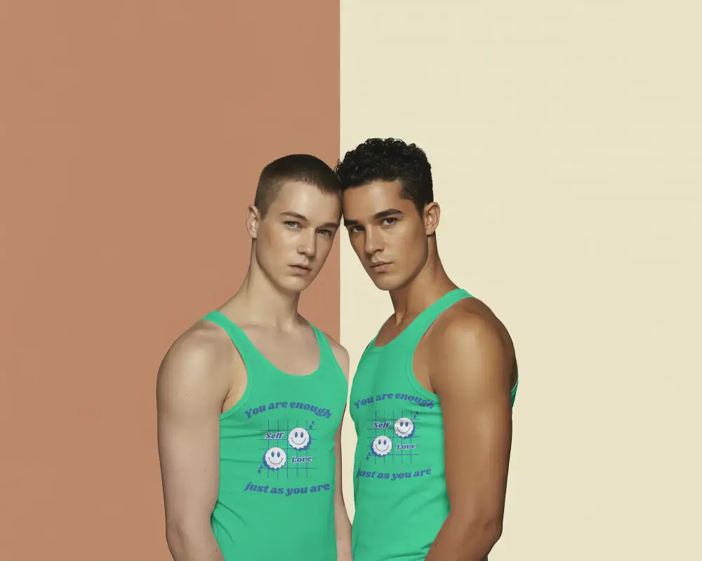 Men Athletic Fit Tank Top Mockup For Fitness Apparel Brand Promotion And Design Showcase