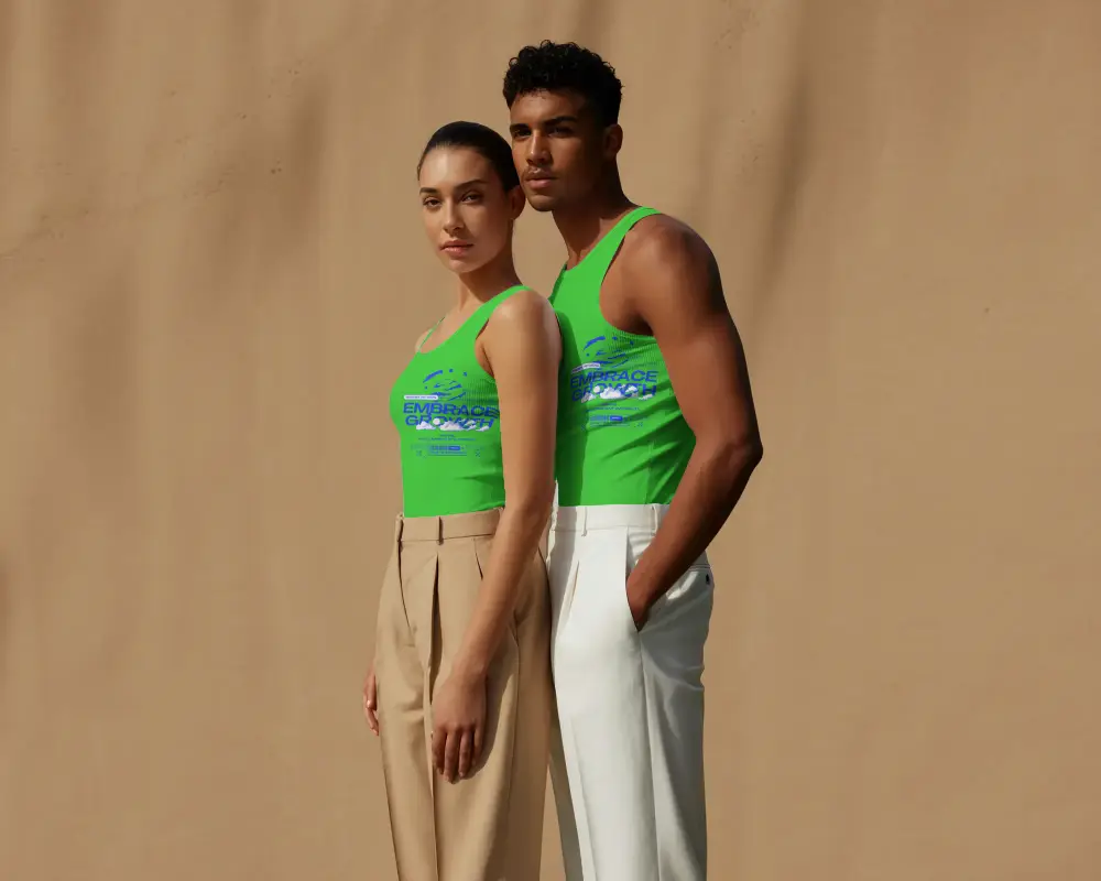 Stylish Tank Top Mockups For Men And Women Modern Fit Summer Fashion Essential Apparel