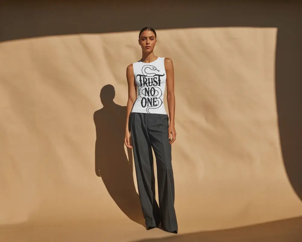 Slim Fit Ribbed Tank Top Mockup For Womens Fashion And Casual Wardrobe Styling Ideas