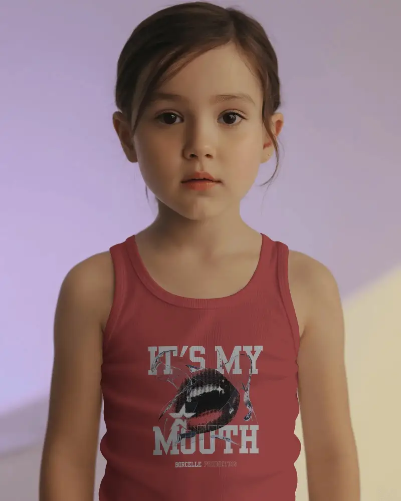 Kids Summer Tank Top Mockup For Branded Casual Wear Design Showcase And Advertisement