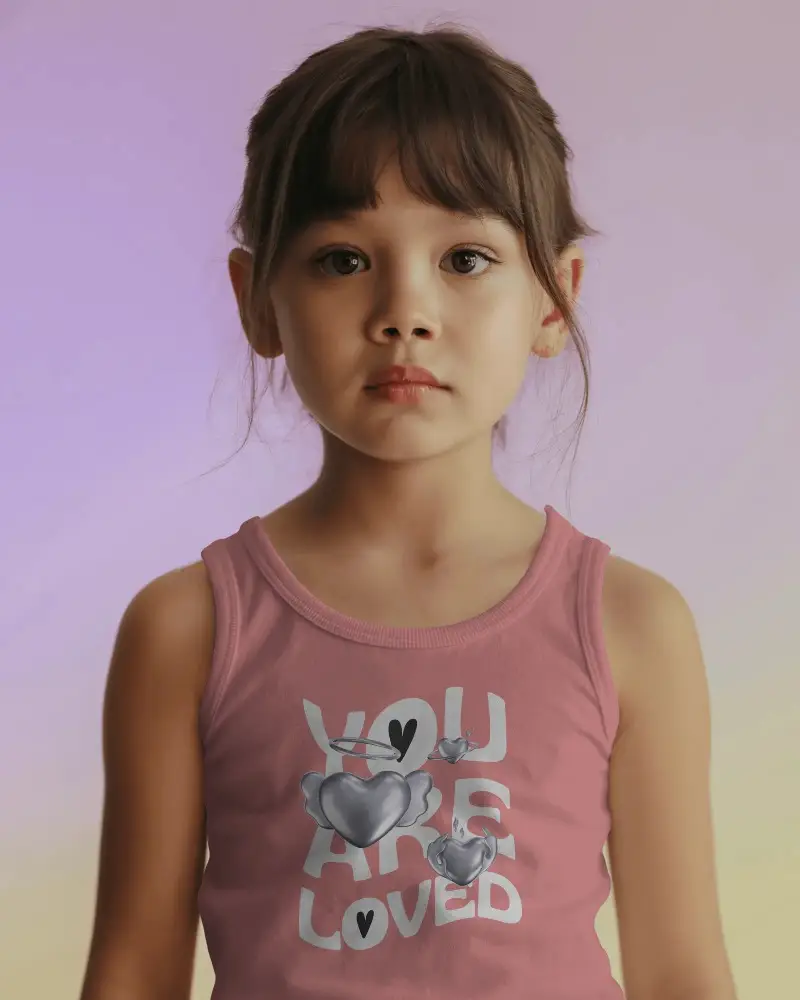 Kids Summer Tank Top Mockup For Youth Fashion Brand Promotion And Advertising Campaigns