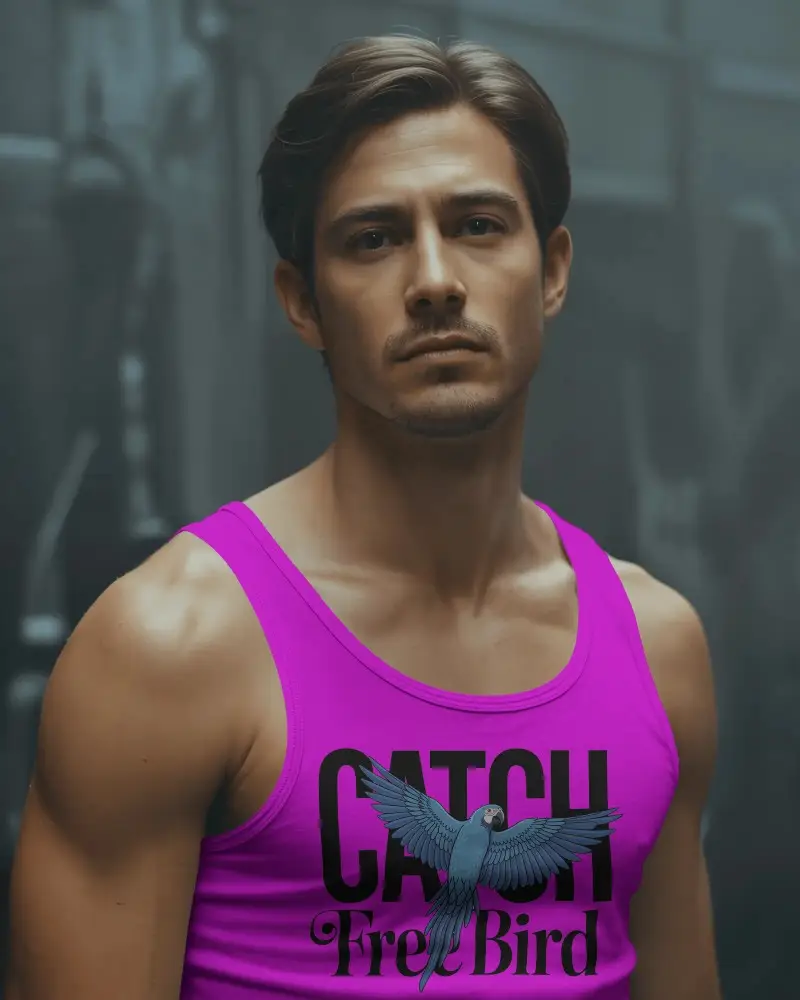 Mens Sleeveless Tank Top Mockup For Fitness Fashion Apparel Brand Promotion