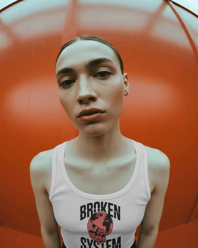 Stylish Ribbed Fabric Tank Top Mockup For Minimalist Fashion Brand Promotions Online