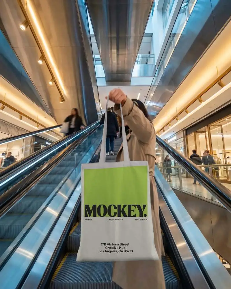 Reusable Tote Bag Mockup For Eco Friendly Shopping And Carrying Daily Essentials In Style