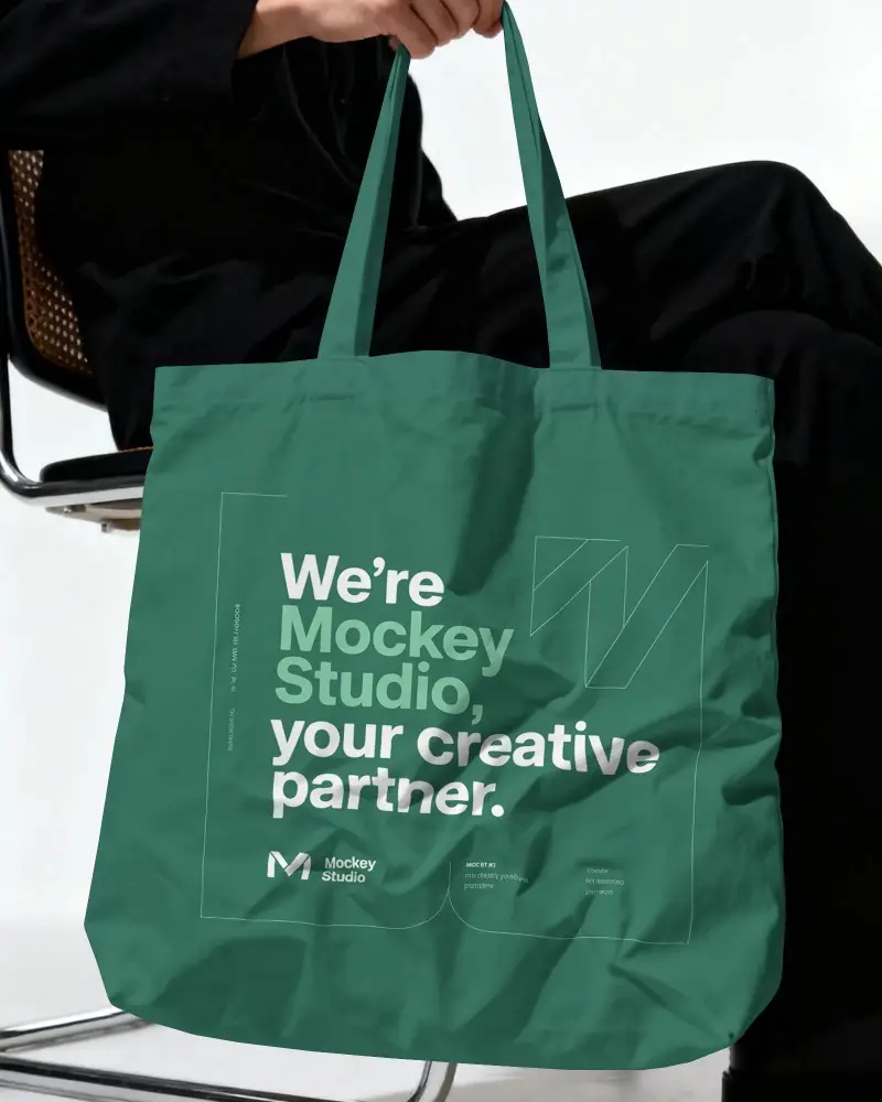 Eco Friendly Cotton Tote Bag Mockup For Custom Print Designs And Promotional Use