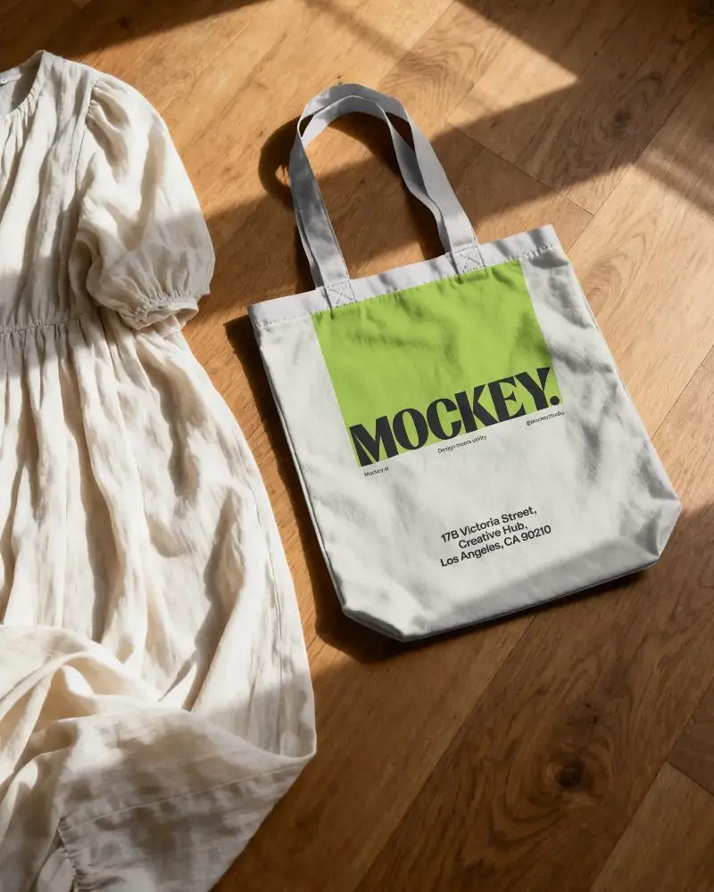 Eco Friendly Reusable Tote Bag Mockup For Minimalist Lifestyle And Sustainable Fashion Design