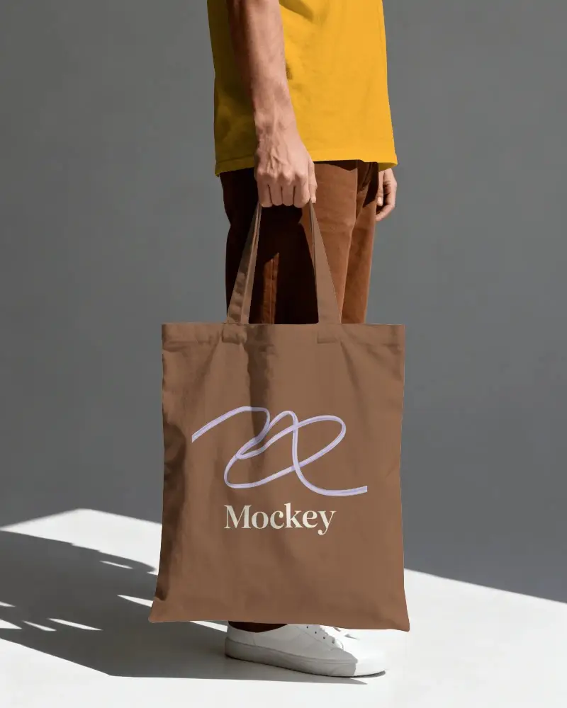 Eco Friendly Reusable Tote Bag Mockup For Custom Design Printing And Promotional Use