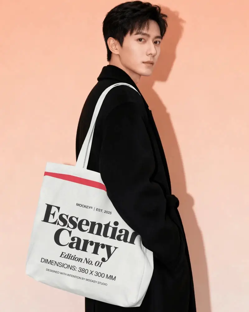 Stylish Everyday Tote Bag Mockup For Custom Designs And Promotional Products
