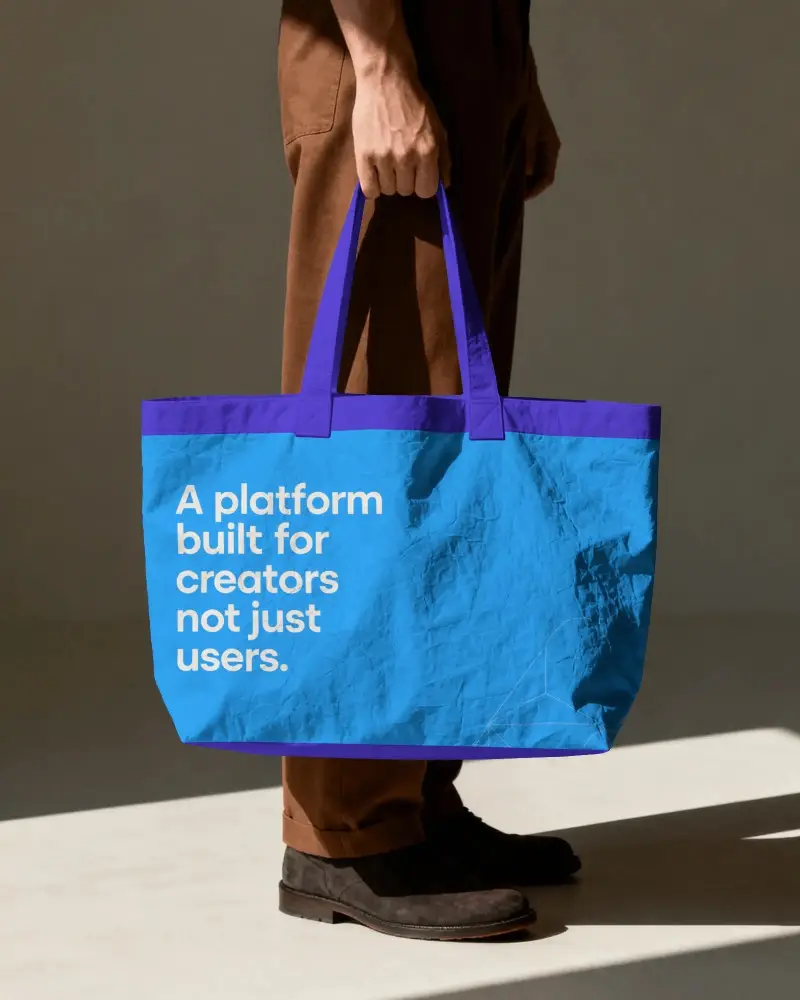 Stylish Eco Friendly Tote Bag Mockup For Branding And Promotional Use Online Marketing