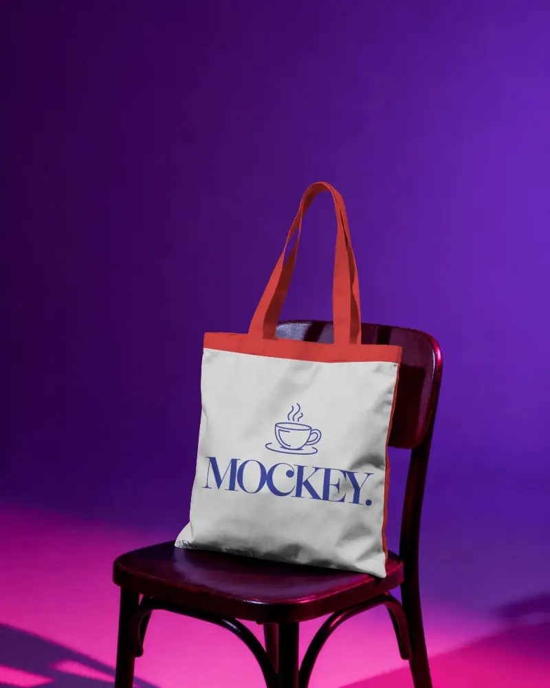 Eco Friendly Reusable Canvas Tote Bag Mockup For Custom Designs And Promotional Products