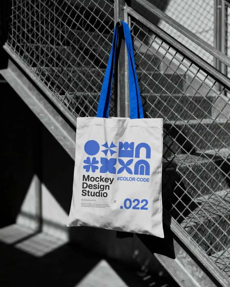 Eco Friendly Cotton Tote Bag Mockup With Long Comfy Straps For Everyday Casual Use Or Shopping