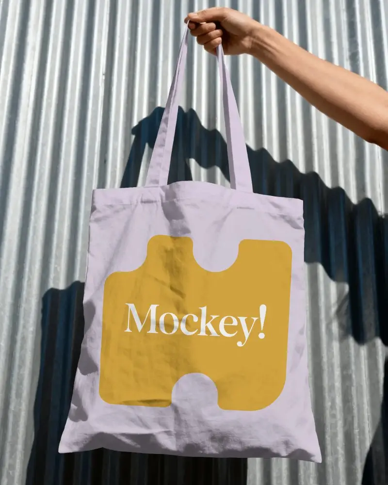 Minimalistic Tote Bag Mockup With Long Handles Ideal For Retail And Marketing Visuals