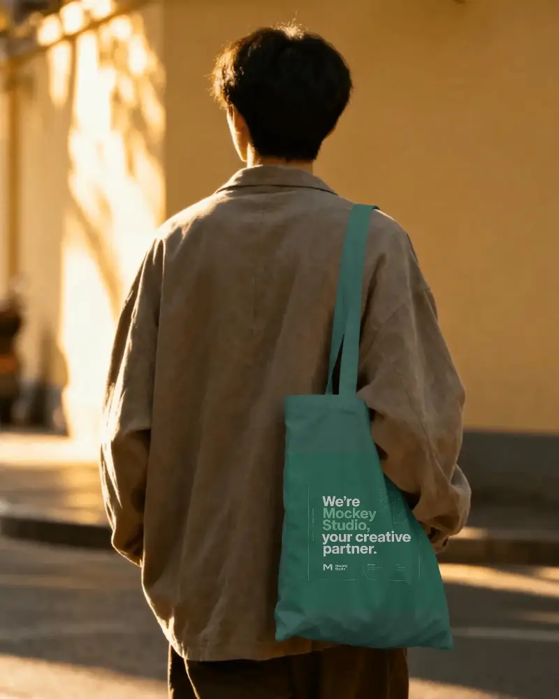Eco Friendly Reusable Tote Bag Mockup For Custom Printed Designs And Fashion Accessories