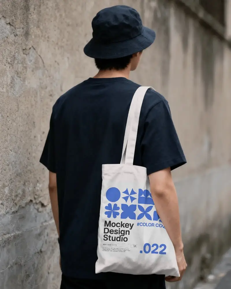 Eco Friendly Reusable Tote Bag Mockup For Custom Design Promotion And Brand Marketing