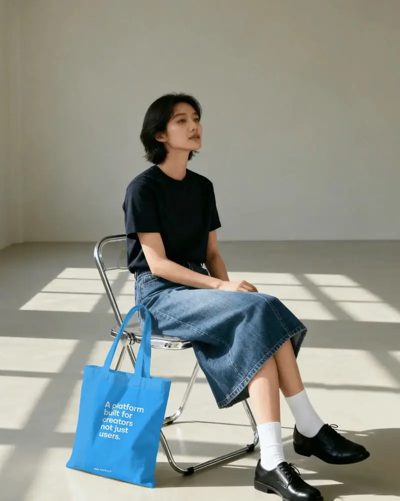 Eco Friendly Reusable Tote Bag Mockup Showcasing Simple And Practical Design For Branding