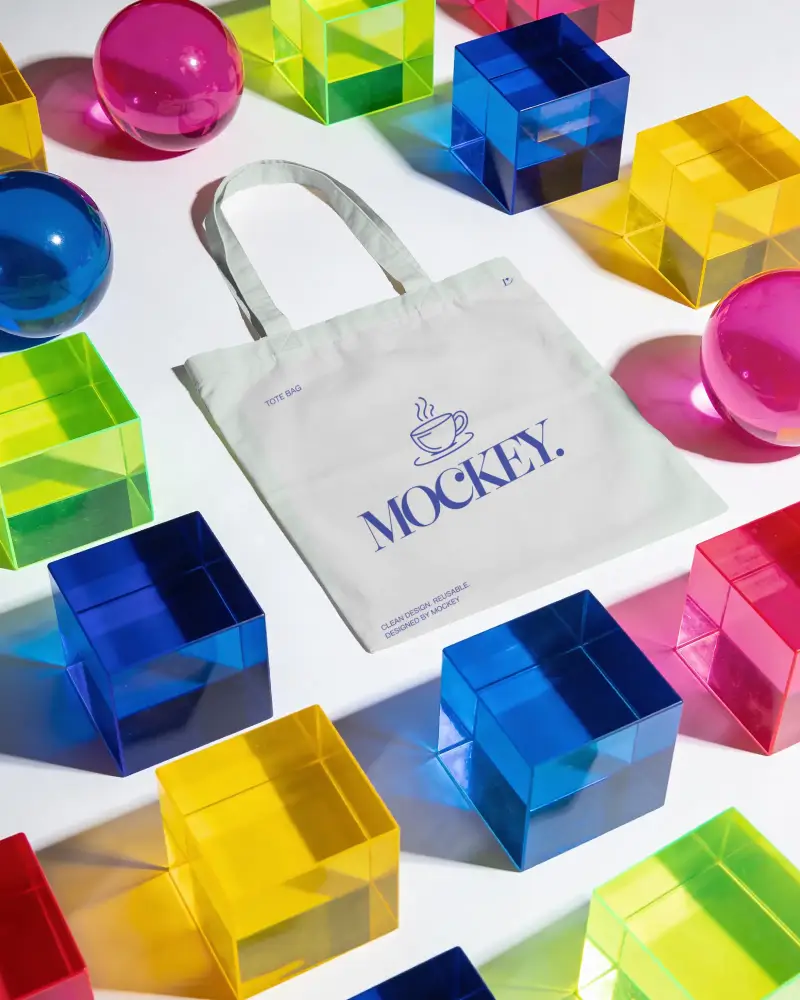 Eco Friendly Canvas Tote Bag Mockup With Long Handles For Promotional Branding Usage