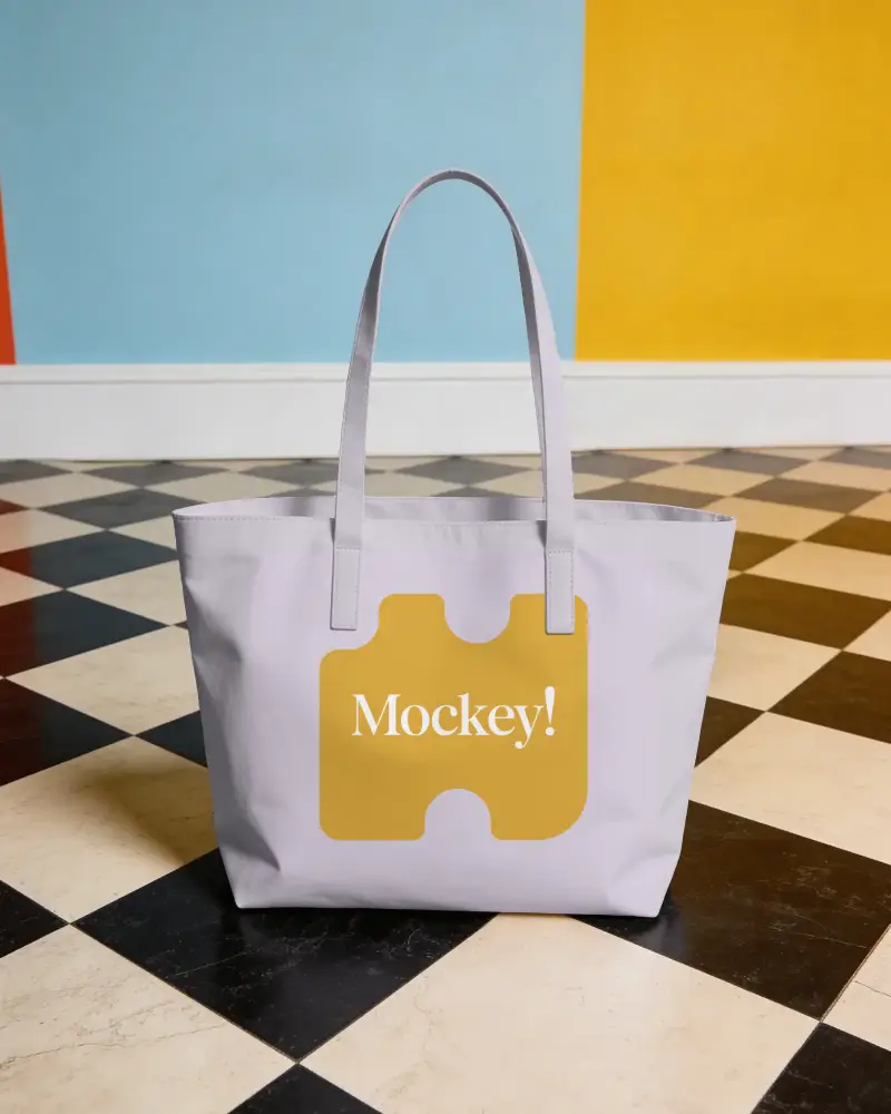 Stylish Everyday Tote Bag Mockup For Custom Designs And Personalized Branding Showcase