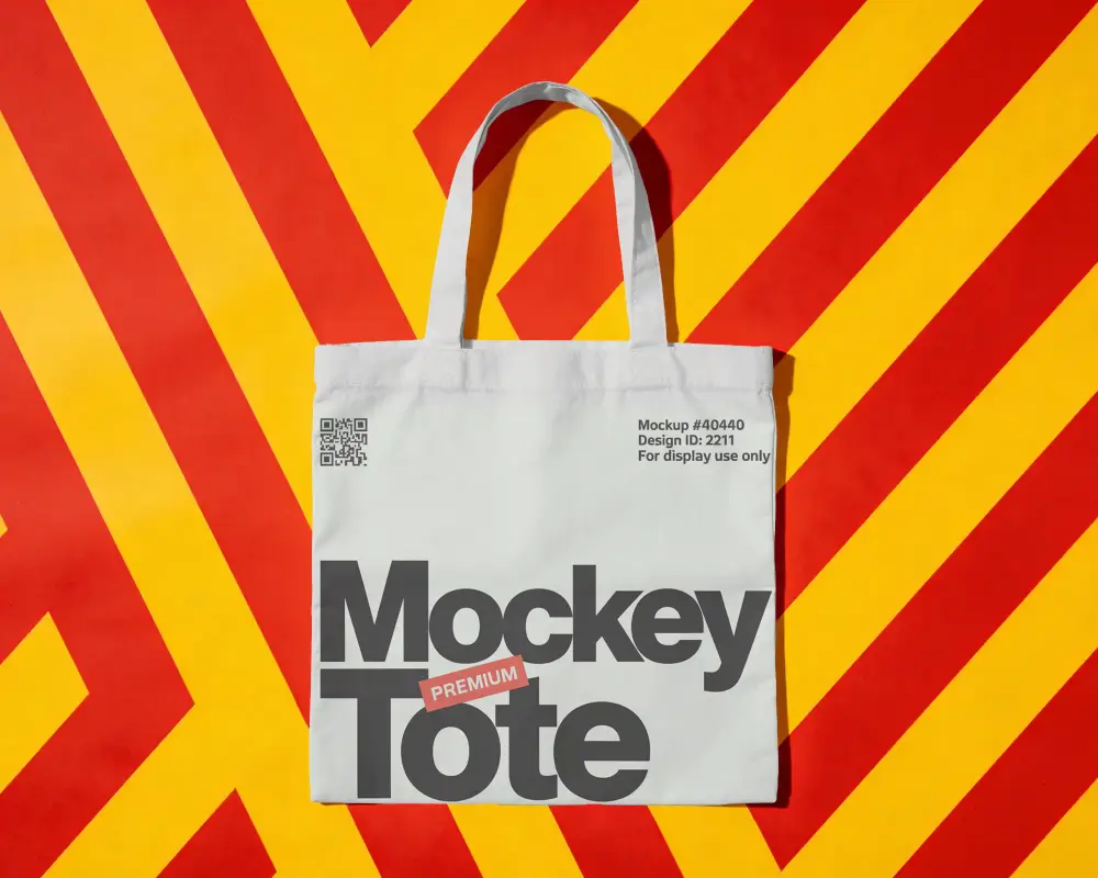 Reusable Cotton Tote Bag Mockup For Environmentally Friendly Shopping And Casual Use Promotion