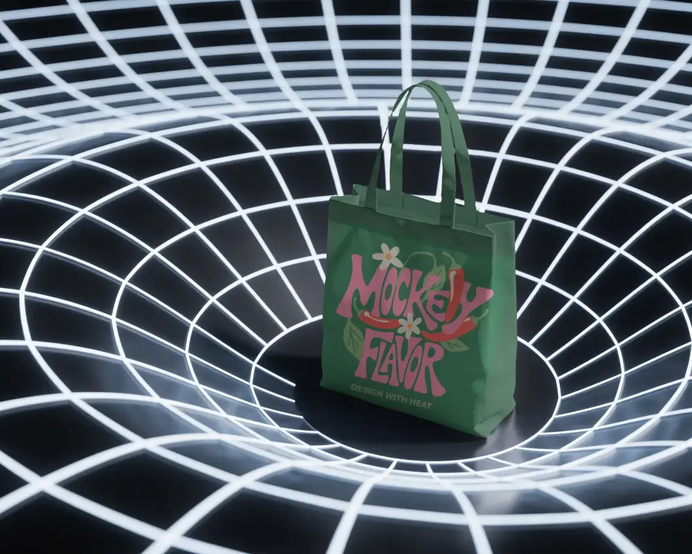Reusable Canvas Tote Bag Mockup Is Perfect For Custom Print Designs And Promotional Brands