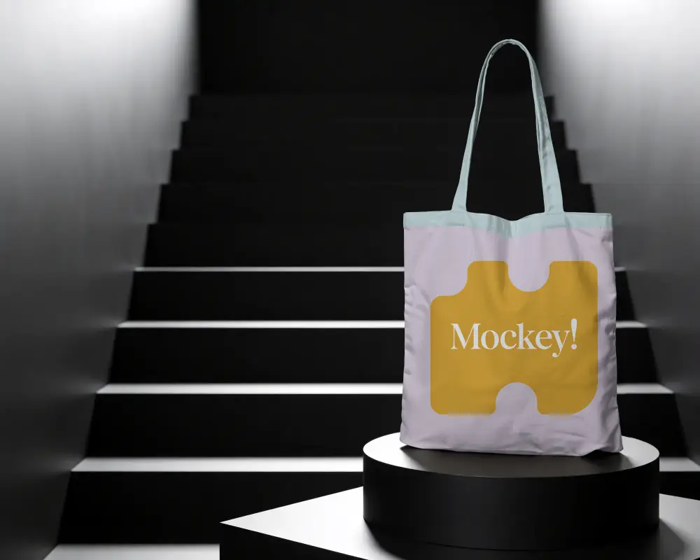 Eco Friendly Cotton Tote Bag Mockup For Custom Logo Design And Brand Promotion