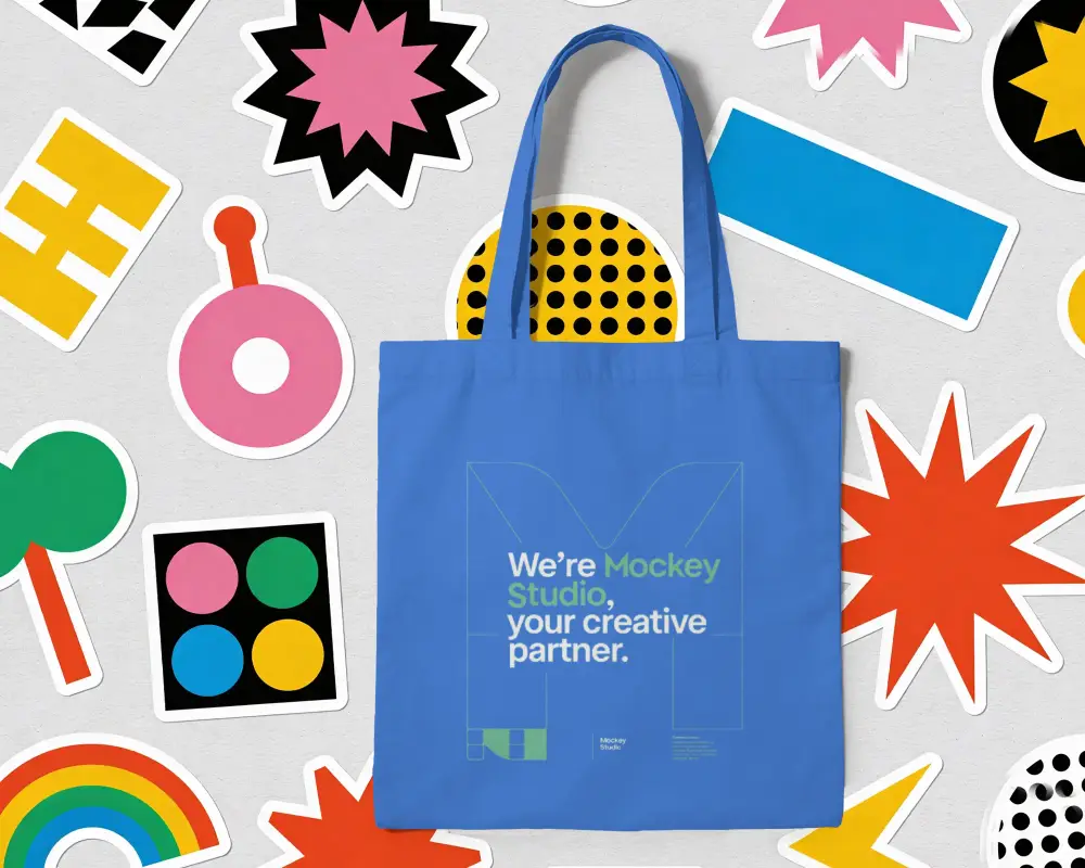 Reusable Fabric Tote Bag Mockup Perfect For Custom Design Printing And Retail Promotions