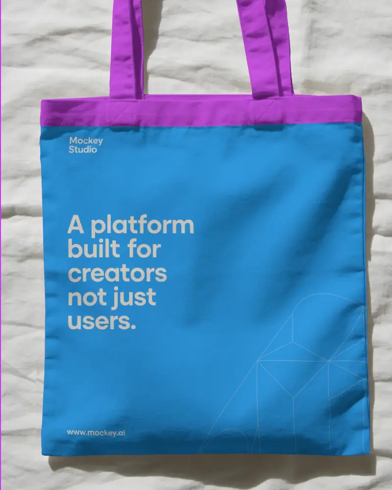 Blank Canvas Fabric Tote Bag Mockup Perfect For Custom Design And Printing Projects