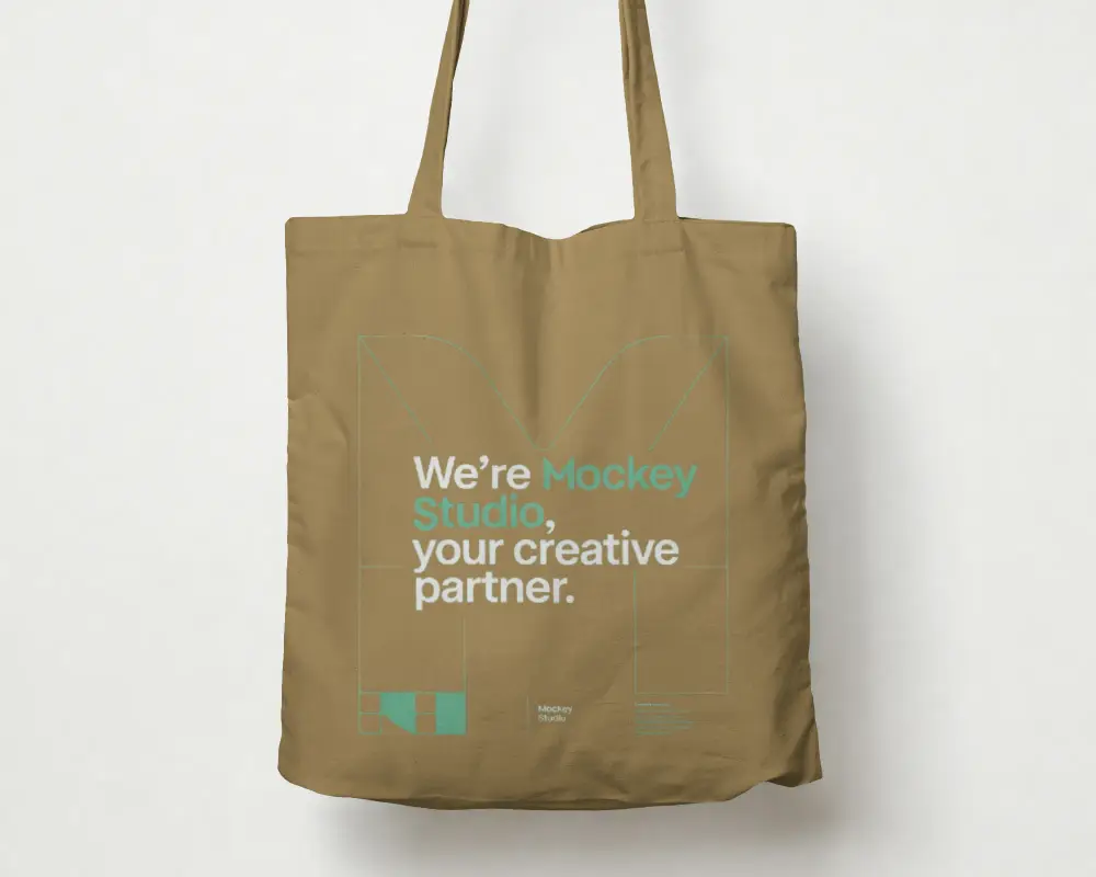 Eco Friendly Cotton Tote Bag Mockup For Custom Branding And Promotional Print Designs