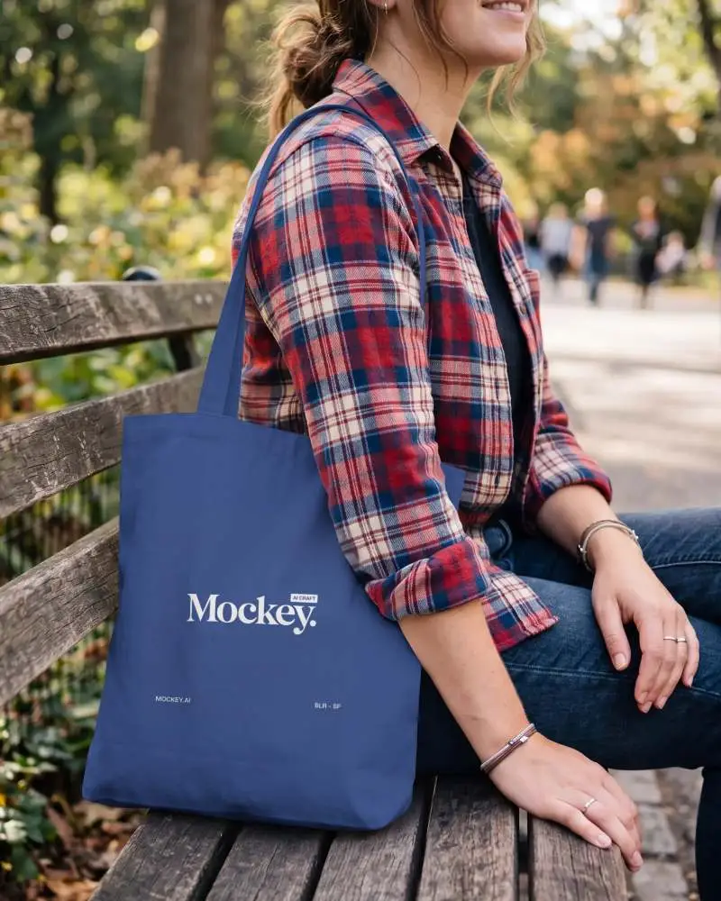 Eco Friendly Tote Bag Mockup For Sustainable Fashion Brands And Casual Accessory Promotion