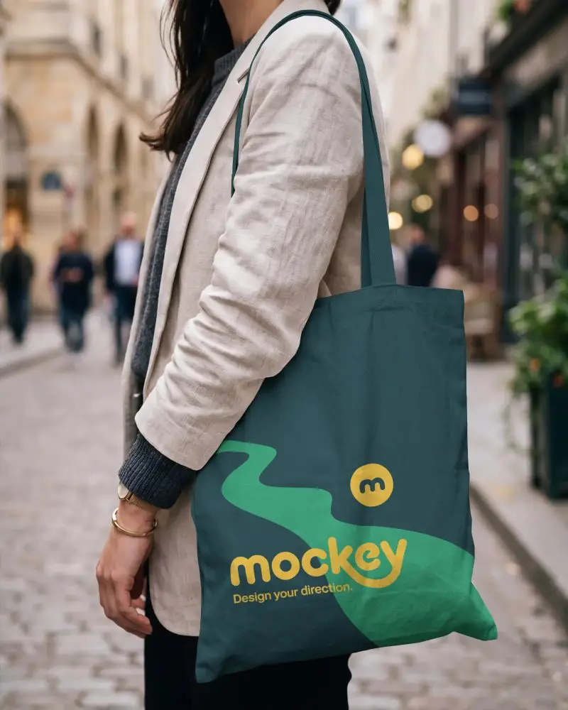 Minimalist Reusable Tote Bag Mockup Ideal For Custom Printing And Fashion Stores