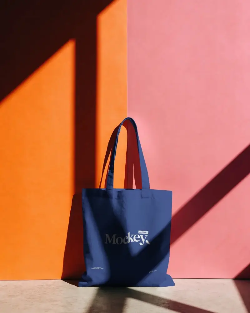 Stylish Blank Tote Bag Mockup For Custom Logo Designs And Promotional Products Display