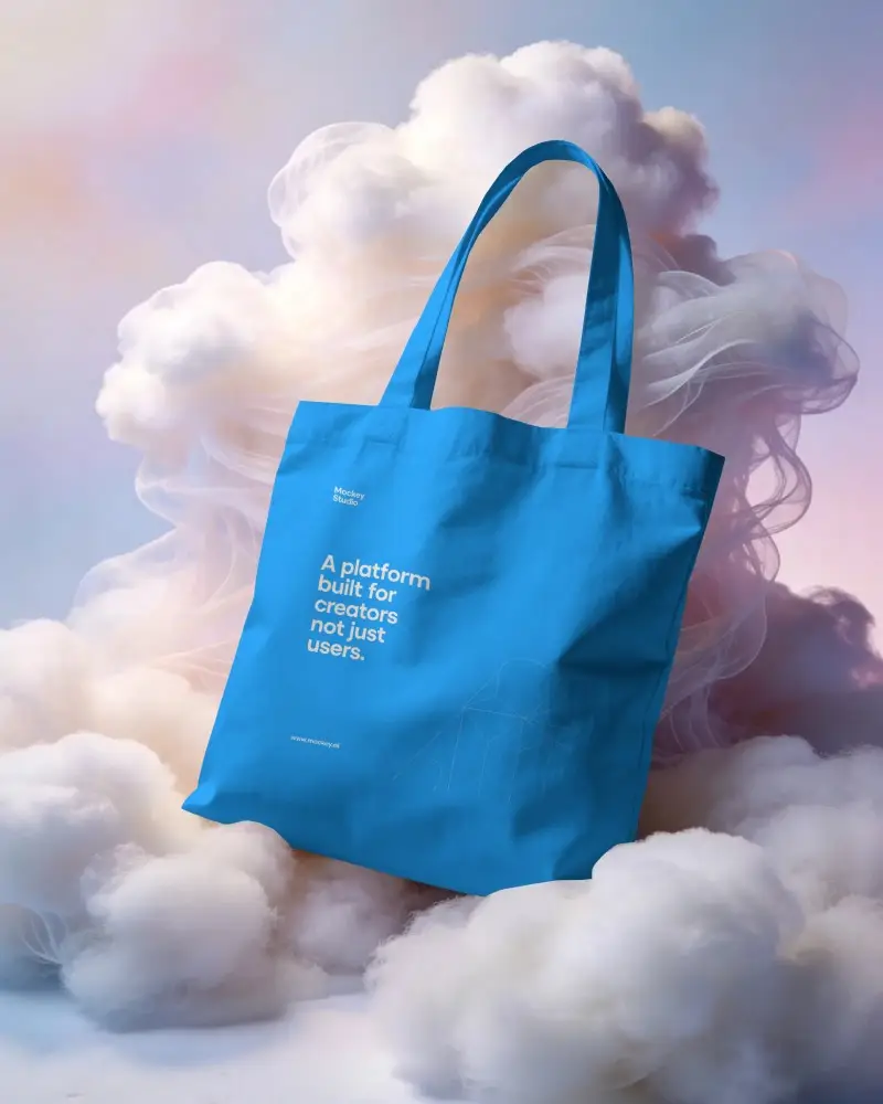 Minimalist Canvas Tote Bag Mockup Showcasing Ample Space For Branding And Artwork