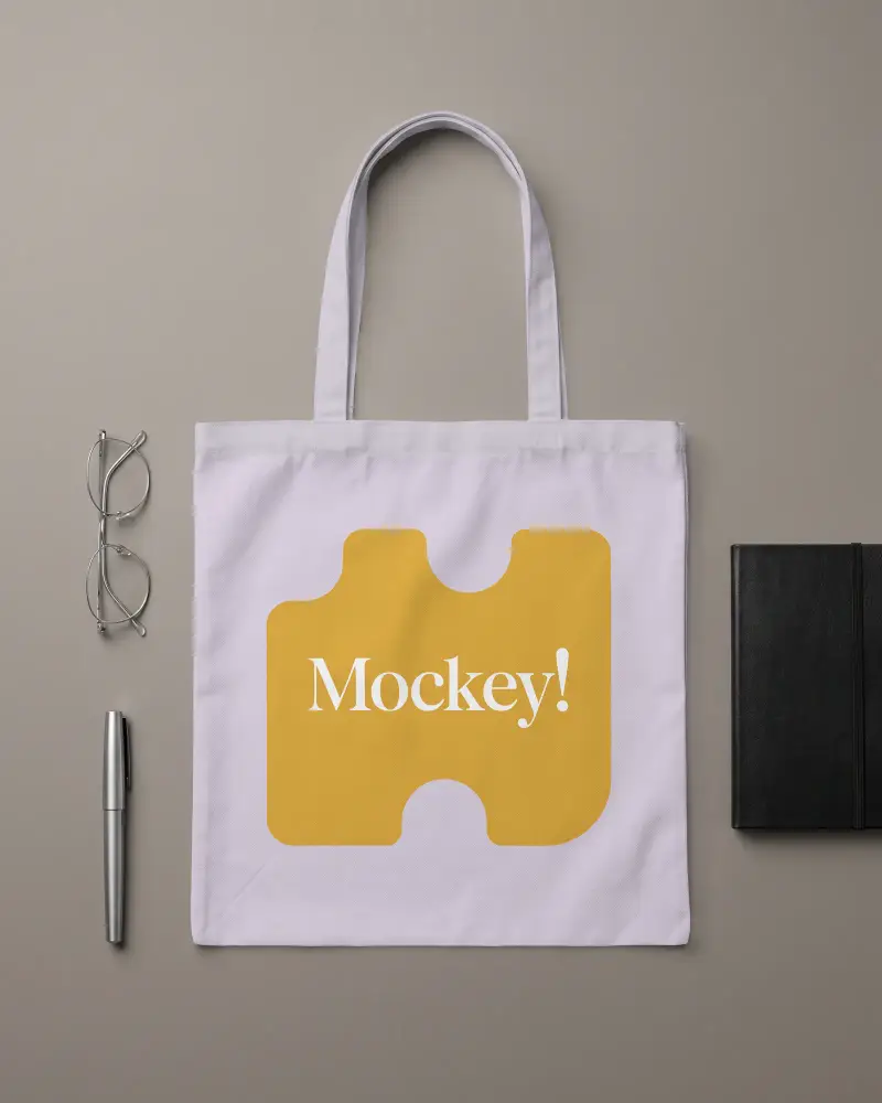 Blank Tote Bag Mockup With Long Handles Perfect For Printing And Marketing