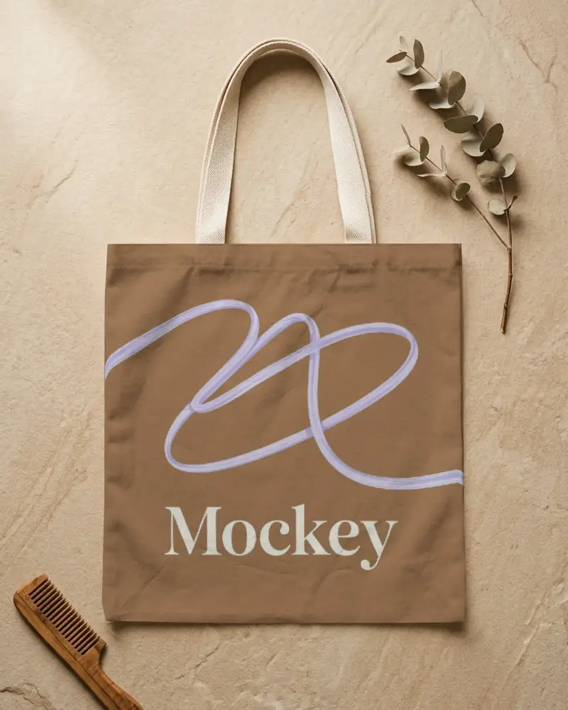 Eco Friendly Canvas Tote Bag Mockup For Custom Design Printing And Brand Promotion Use