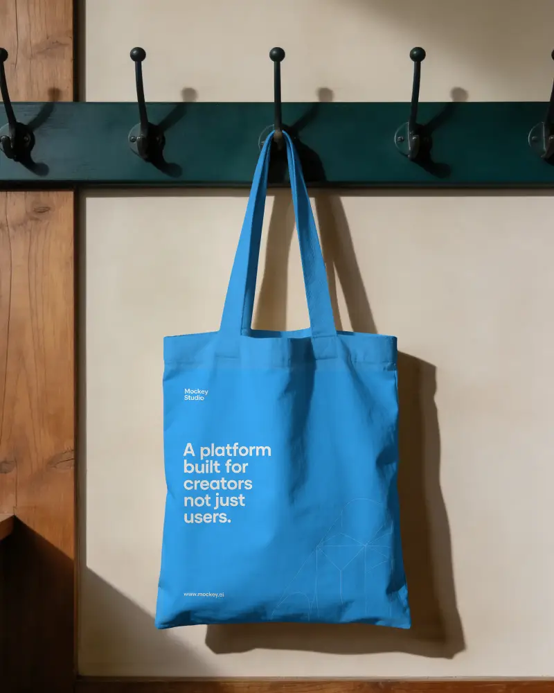 Versatile Stylish Tote Bag Mockup With Long Handles For Comfortable Hand Carrying