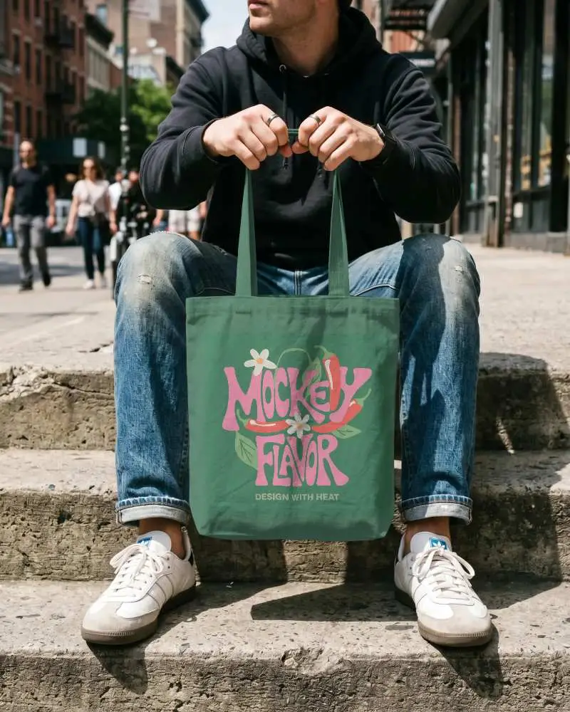 Urban Street Style Tote Bag Mockup For Branding And Promotional Materials