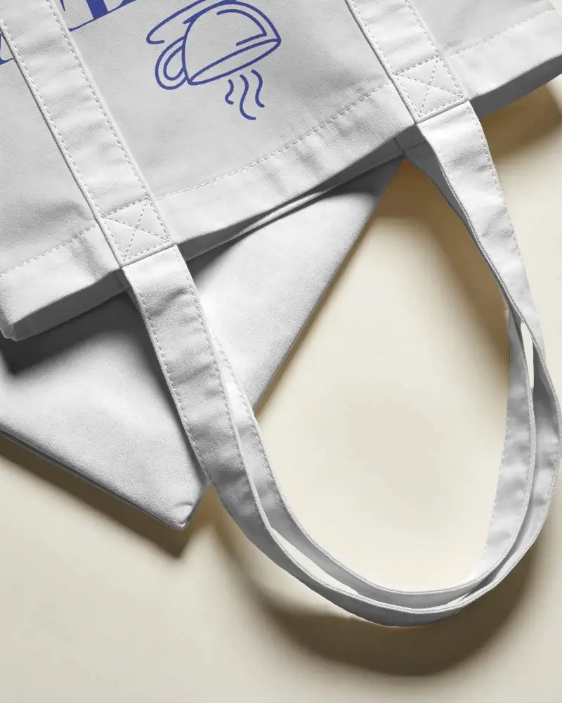 Durable Cotton Tote Bag Mockup With Double Stitched Handles And Clean Minimalist Design