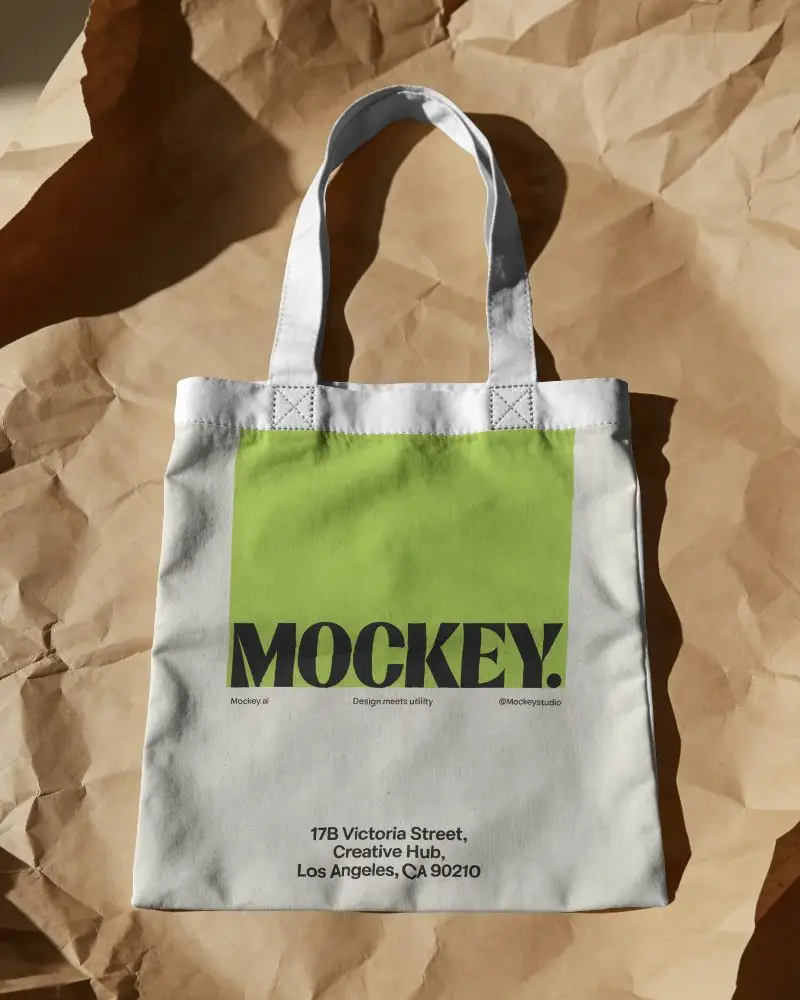 Eco Friendly Reusable Tote Bag Mockup For Custom Designs And Promotional Products Online Store