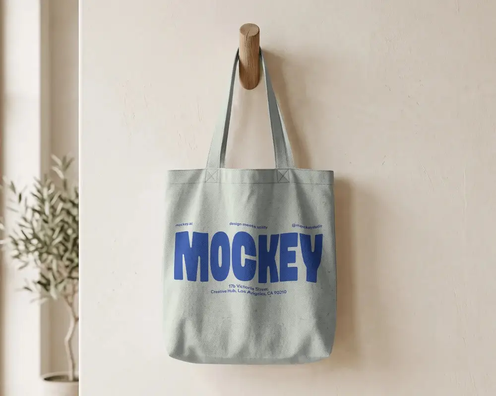 Eco Friendly Reusable Tote Bag Mockup For Custom Designs And Personalized Branding