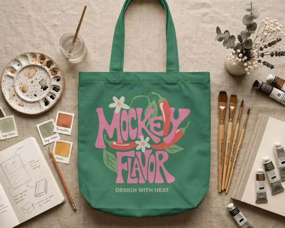 Eco Friendly Reusable Tote Bag Mockup For Brand Promotion And Personalized Artwork