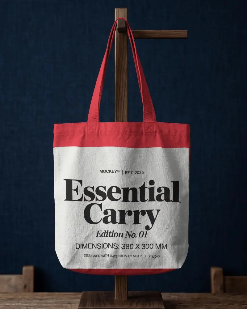 Reusable Canvas Tote Bag Template For Custom Logo Printing And Marketing Campaigns