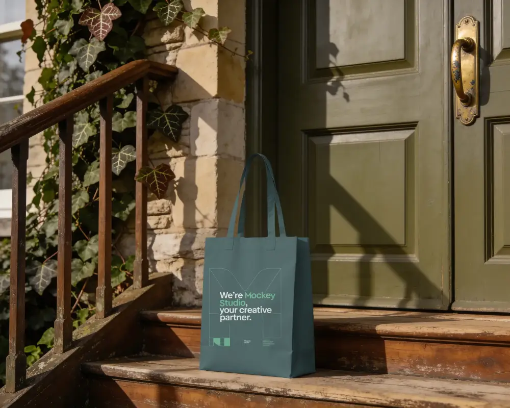 Eco Friendly Canvas Tote Bag Mockup For Custom Simple And Stylish Design Presentation