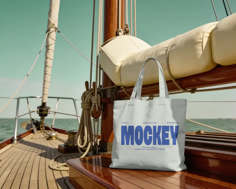 Versatile Fabric Tote Bag Mockup For Branding And Custom Print Design Promotions