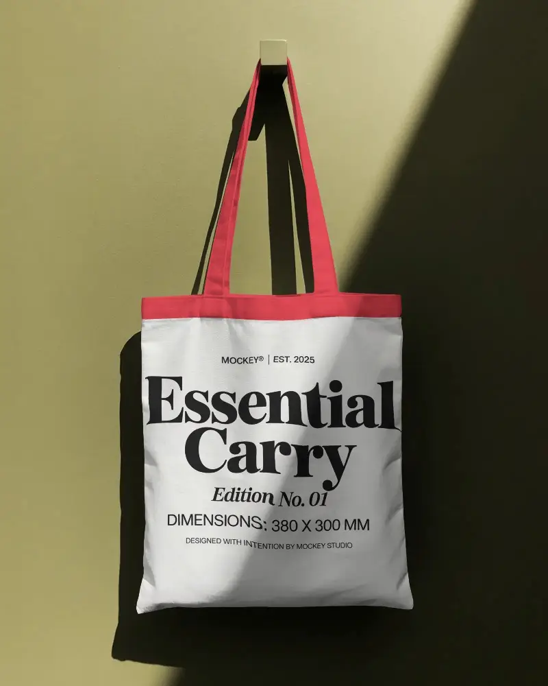Eco Friendly Cotton Tote Bag Mockup With Long Handles For Everyday Use And Casual Outings
