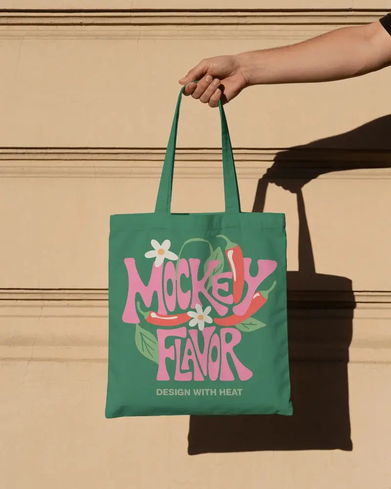 Minimalistic Tote Bag Mockup With Simple Handle Design For Branding And Custom Logo Print