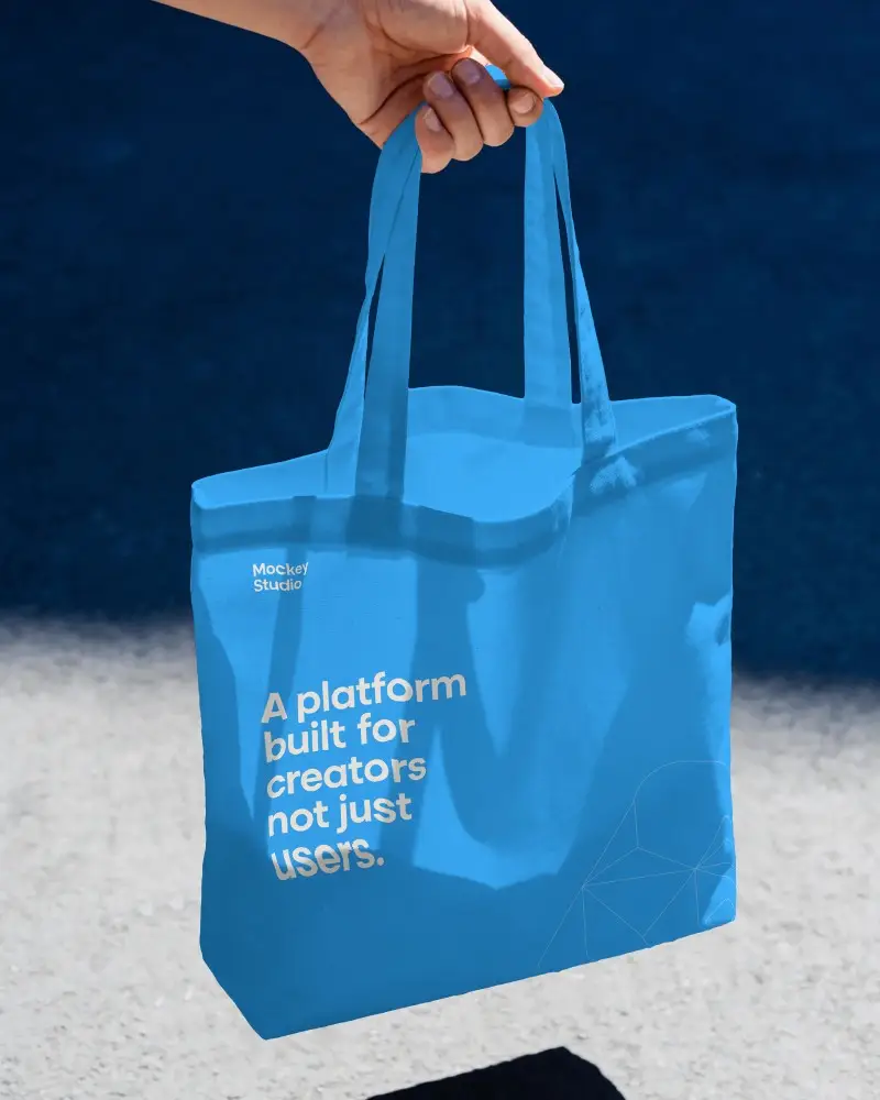 High Quality Cotton Tote Bag Mockup For Custom Printing And Fashion Designs Showcase