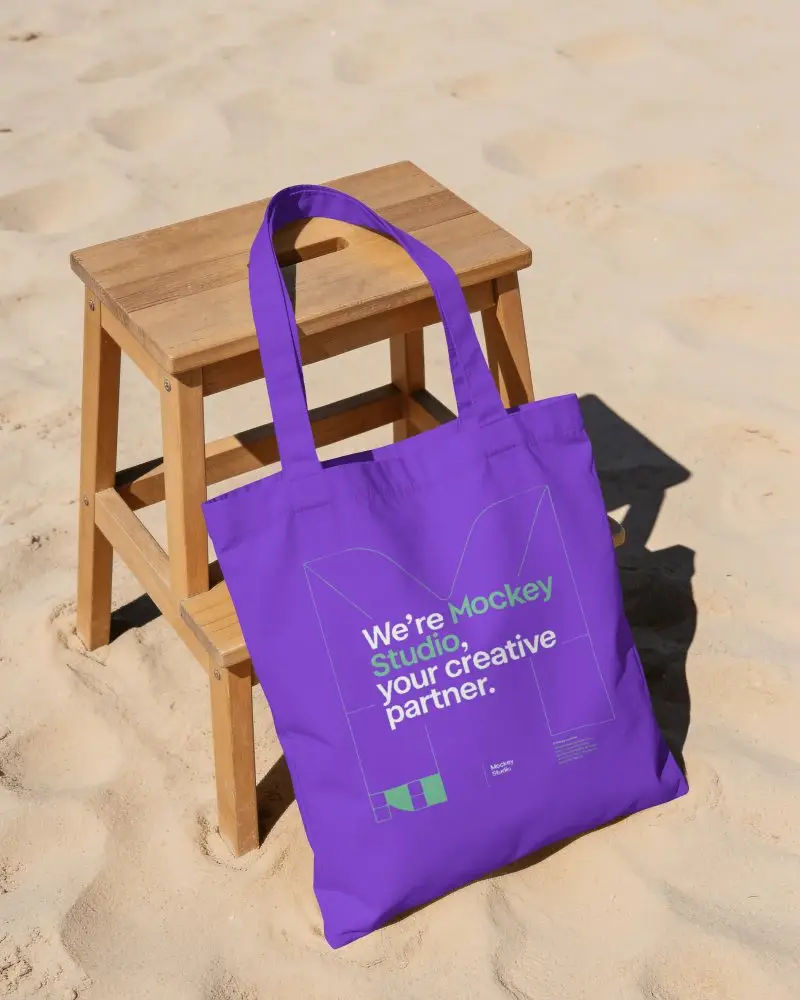 Reusable Canvas Tote Bag Mockup For Custom Prints And Personalized Design Templates