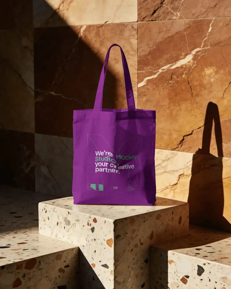 Eco Friendly Canvas Tote Bag Mockup For Sustainable Fashion Brand Promotion Or Print Design