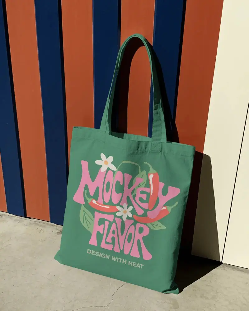 Reusable Cotton Tote Bag Mockup With Double Handles For Eco Friendly Shopping And Daily Errands