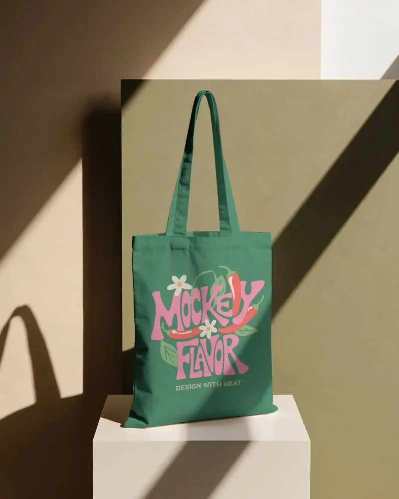 Simple Minimalist Tote Bag Mockup For Clean Modern Branded Carry Bags And Custom Print Designs