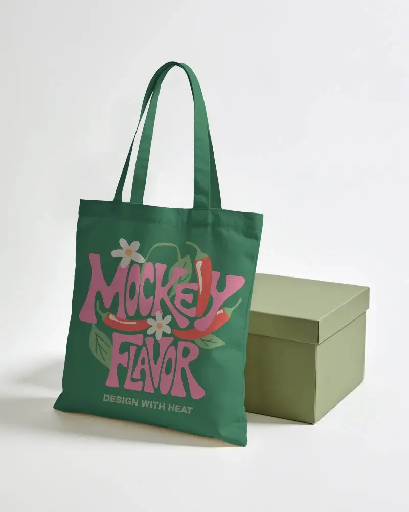 Minimalistic Plain Fabric Tote Bag Mockup For Clean Custom Branding And Promotional Use